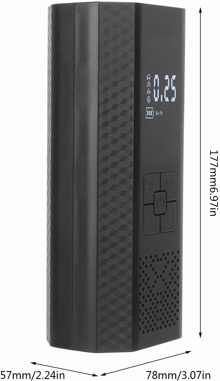 Prenosný bezdrôtový kompresor 12V s LCD displejom — изображение 3