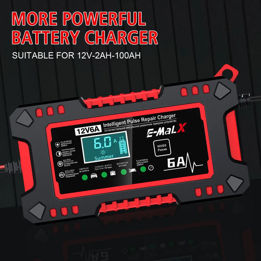 Odolná impulzná nabíjačka E-MalX 12V 6A — изображение 8